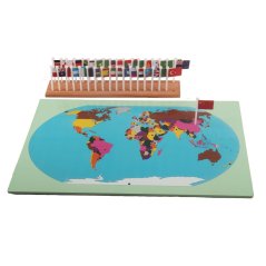 Svět - mapa s vlajkami (na stojánku)