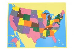 Puzzle - mapa USA - bez rámečku