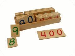 Velké dřevěné karty s čísly 1-9000