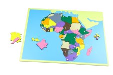 Puzzle - mapa Afrika - bez rámečku