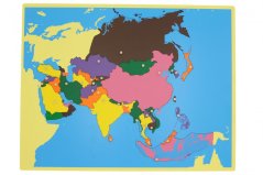 Puzzle - mapa Asie - bez rámečku