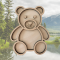 Medvídek - dřevěný tác