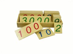 Velké dřevěné karty s čísly 1-3000