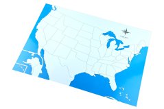 Kontrolní mapa - USA Nová - bez popisků