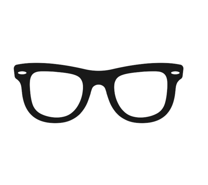 Brýle - vinylová samolepka - Barva: Bílá