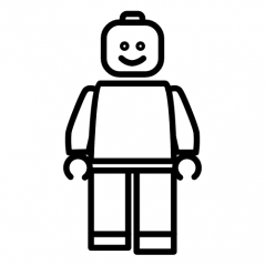 Lego panáček - vinylová samolepka
