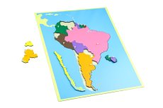 Puzzle - mapa Jižní Amerika - bez rámečku