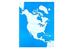 Kontrolní mapa - Severní Amerika Nová - bez popisků