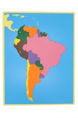 Puzzle - mapa Jižní Amerika - bez rámečku
