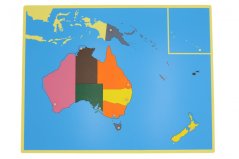 Puzzle - mapa Australie - bez rámečku