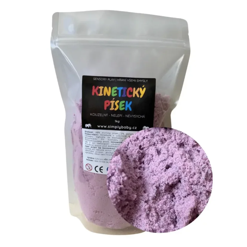 Kinetický písek 1kg - Barva: Fialová, Množství: 1 kg