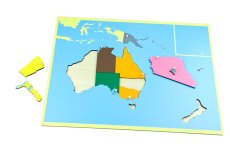 Puzzle - mapa Australie - bez rámečku